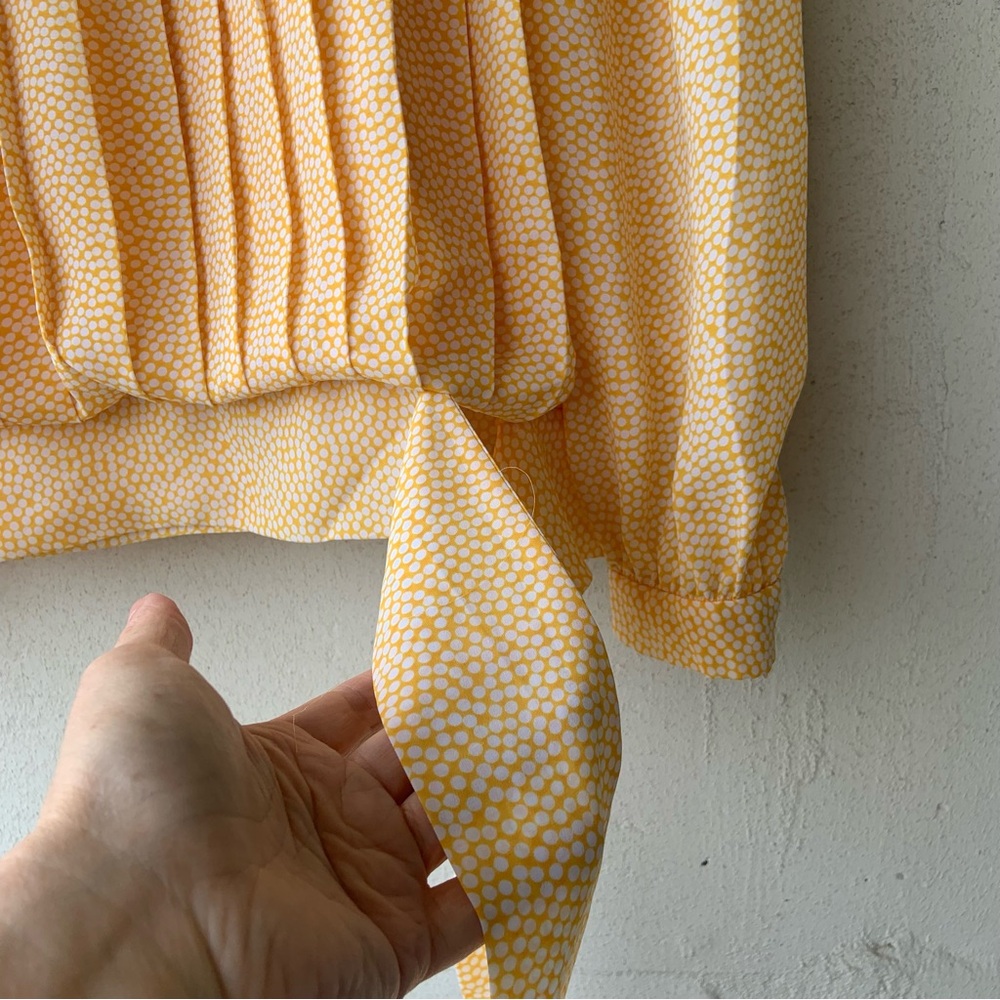 Yellow Pleated Women's Top - Picture 5 of 10